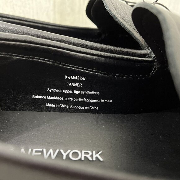 MARC NEW YORK ANDREW MARC Black Leather Slip On Loafers Shoes Men's Sz 9.5M NWOB - Picture 7 of 9